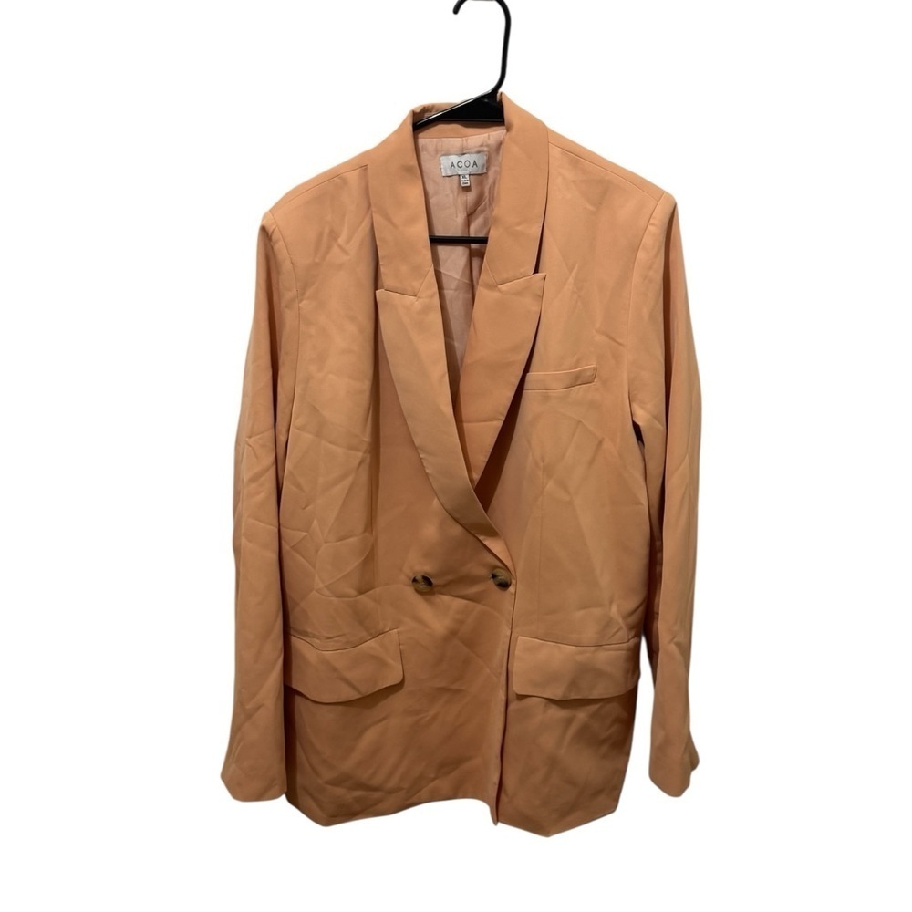 ACOA Peach Blazer Pockets Preppy Academia Size XL